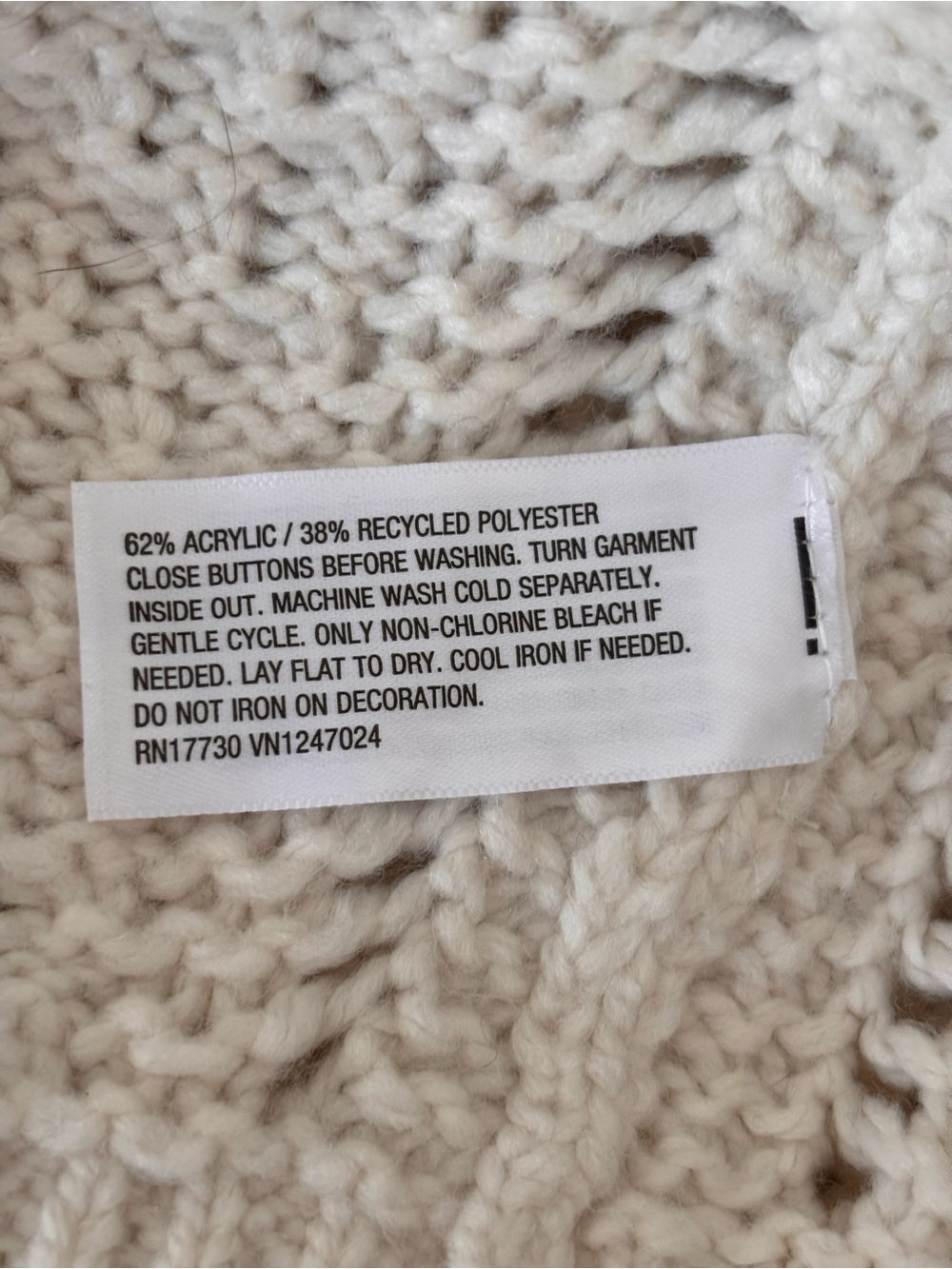 FUTURE COLLECTIVE Oversized Chunky Cardigan Sweater w/ Faux Pearl Accents Sz XX - Picture 12 of 12